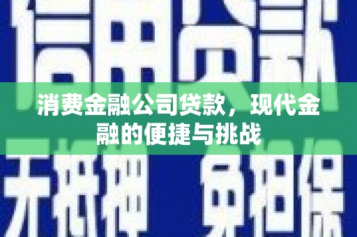 伊吾消费金融公司贷款，现代金融的便捷与挑战