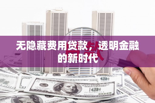 伊吾无隐藏费用贷款，透明金融的新时代