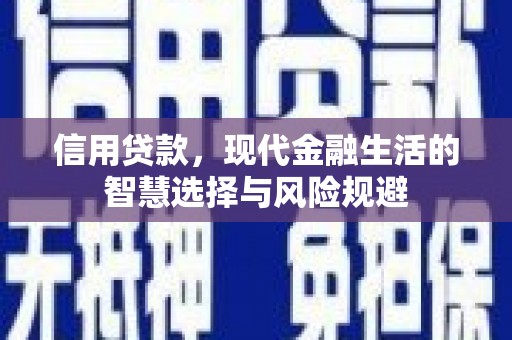 伊吾信用贷款，现代金融生活的智慧选择与风险规避