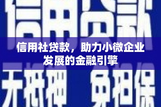 伊吾信用社贷款，助力小微企业发展的金融引擎