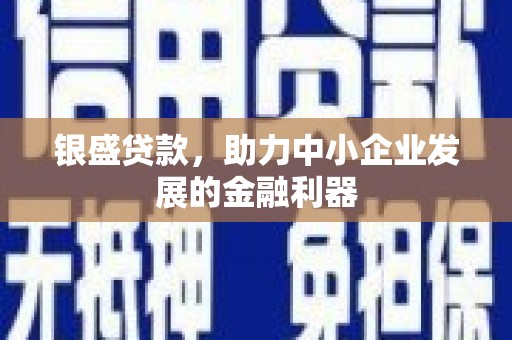 伊吾银盛贷款，助力中小企业发展的金融利器