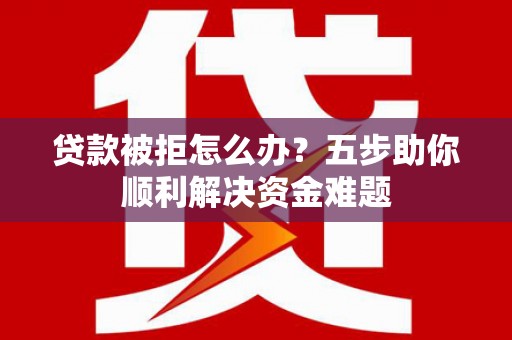 伊吾贷款被拒怎么办？五步助你顺利解决资金难题