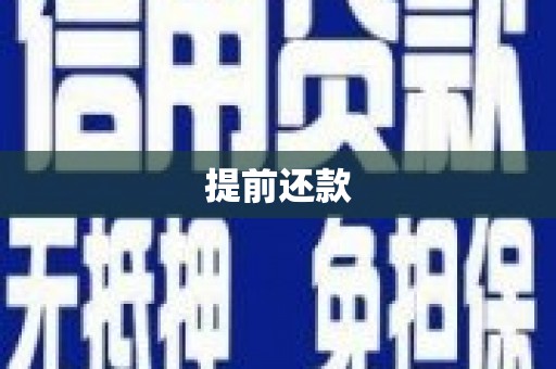 伊吾提前还款