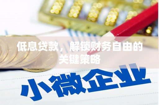 伊吾低息贷款，解锁财务自由的关键策略