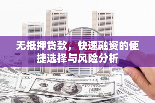 伊吾无抵押贷款，快速融资的便捷选择与风险分析