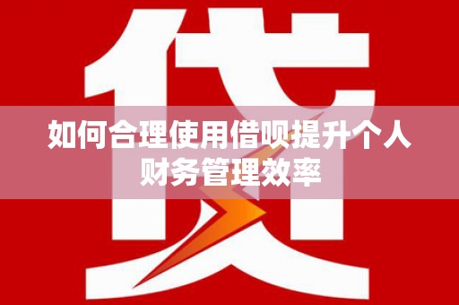 伊吾如何合理使用借呗提升个人财务管理效率