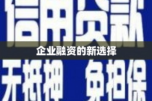 伊吾企业融资的新选择