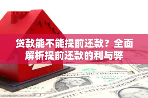 伊吾贷款能不能提前还款？全面解析提前还款的利与弊