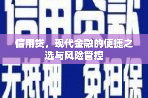 伊吾信用贷，现代金融的便捷之选与风险管控