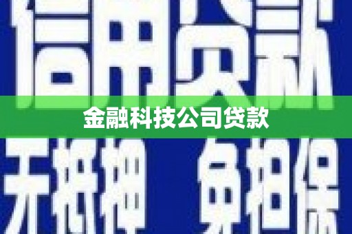 伊吾金融科技公司贷款