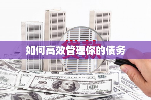 伊吾如何高效管理你的债务